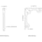 Ekena Millwork Fleur De Lis Wrought Iron Bracket, (Single center brace), Antiqued Silver 1 1/2"W x 12"D x 15"H BKTM01X12X15SFLASV - alternate 3